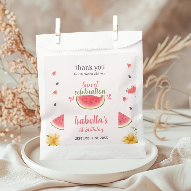 Watermelon Sweet Girl Fruit Favour Bags (Creator Uploaded)