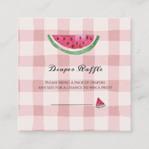 Watermelon Sweet Girl Summer Diaper Raffle Enclosure Card
