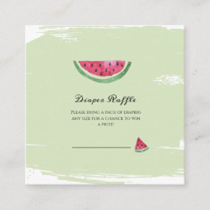Watermelon Sweet Girl Summer Diaper Raffle Enclosure Card