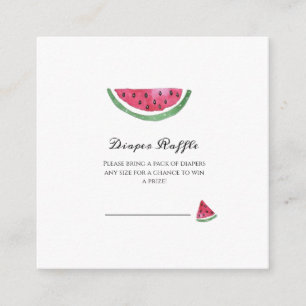 Watermelon Sweet Girl Summer Diaper Raffle Enclosure Card