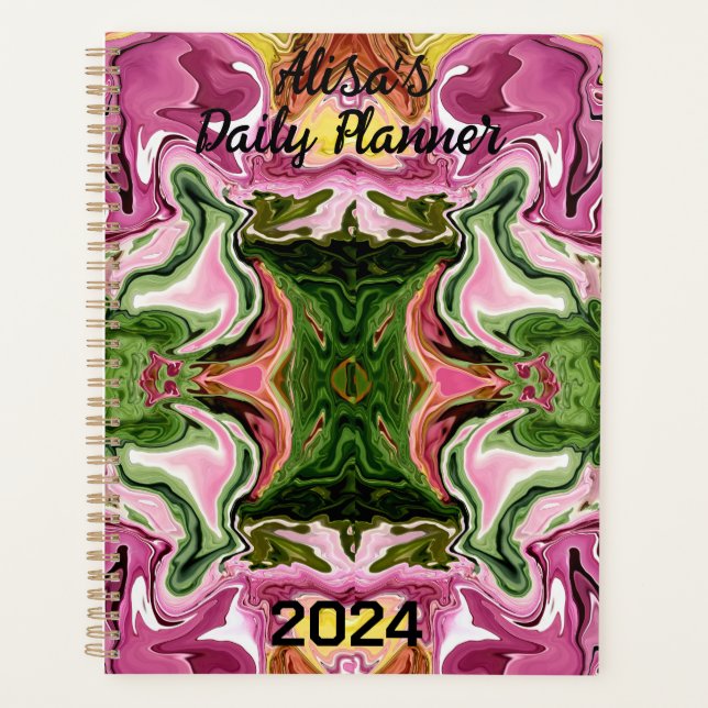 Watermelon Swirls Graphic Design Daily  Planner (Front)