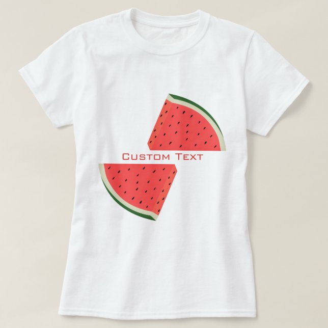 Watermelon T-Shirt Custom Trext Name (Design Front)