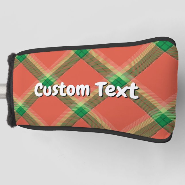 Watermelon Tartan Golf Head Cover (Front)
