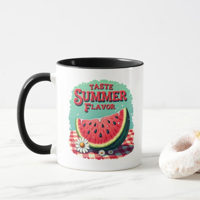 Watermelon Taste Summer Flavour Mug (With Donut)