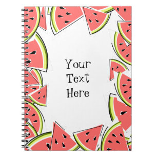 Watermelon Text Centre Notebook