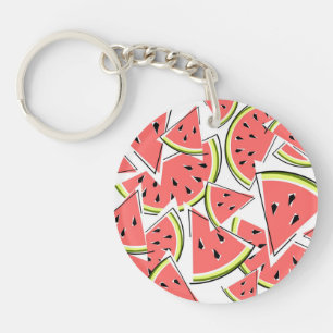 Watermelon Text double-sided Key Ring