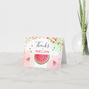 Watermelon Thank you card One in a melon summer