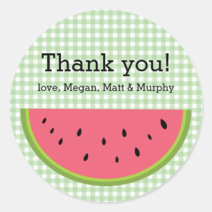 Watermelon Thank You Classic Round Sticker