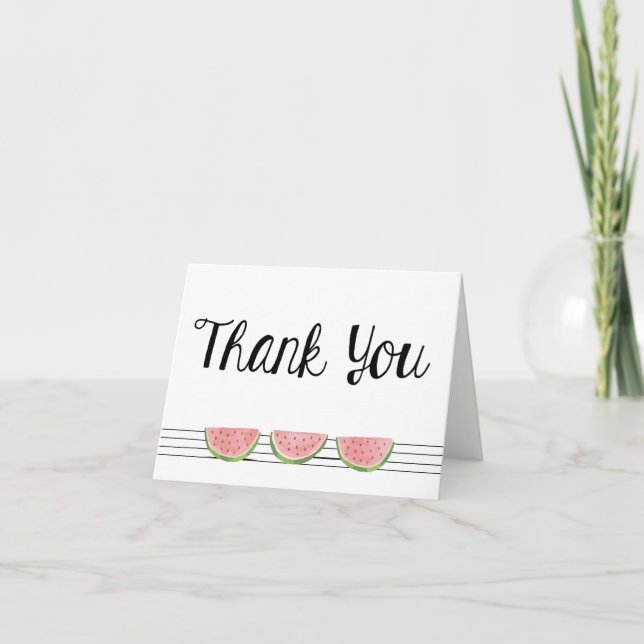 Watermelon Thank You Note Card (Front)