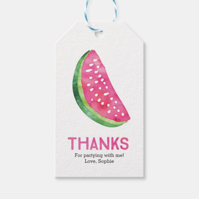 Watermelon Thank you tags | Favour tags (Front)