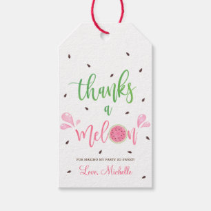 Watermelon Thanks a Melon Thank You  Gift Tags