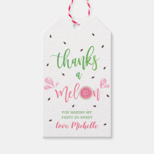 Watermelon Thanks a Melon Thank You  Gift Tags