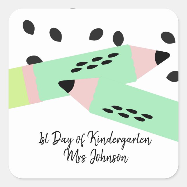 Watermelon Theme Back to School Teachers Welcome Square Sticker (Front)
