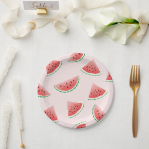 Watermelon Themed Party Paper Plates