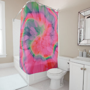 Watermelon Tie Dye  Shower Curtain