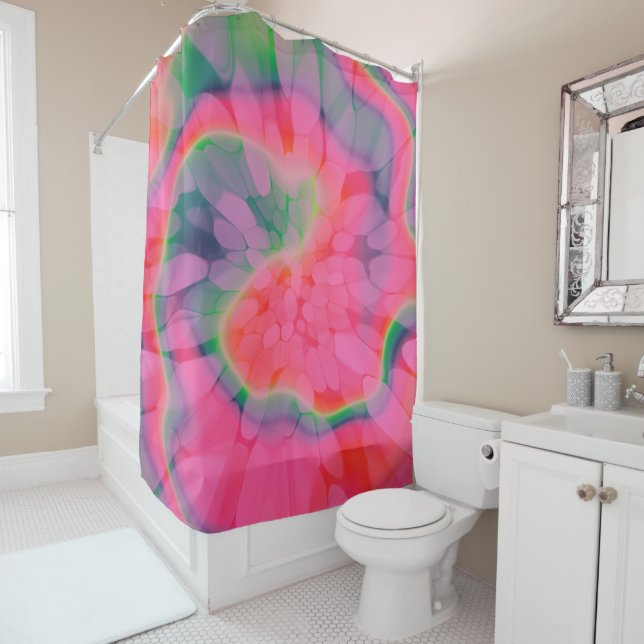 Watermelon Tie Dye  Shower Curtain (In Situ)