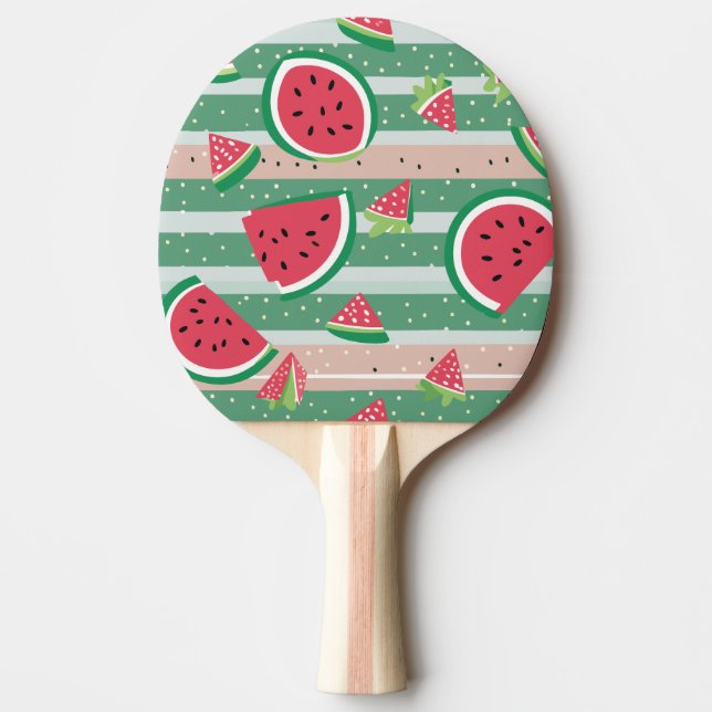 Watermelon Tiles Ping Pong Paddle (Front)