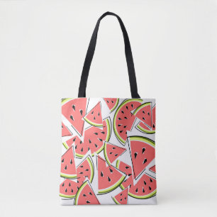Watermelon tote bag pink back