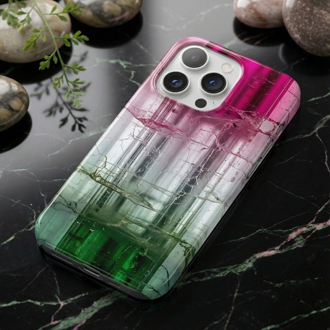 Watermelon Tourmaline Macro iPhone Case (Creator Uploaded)