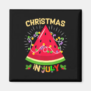 Watermelon Tree Funny Christmas In July Beach Summ Magnet