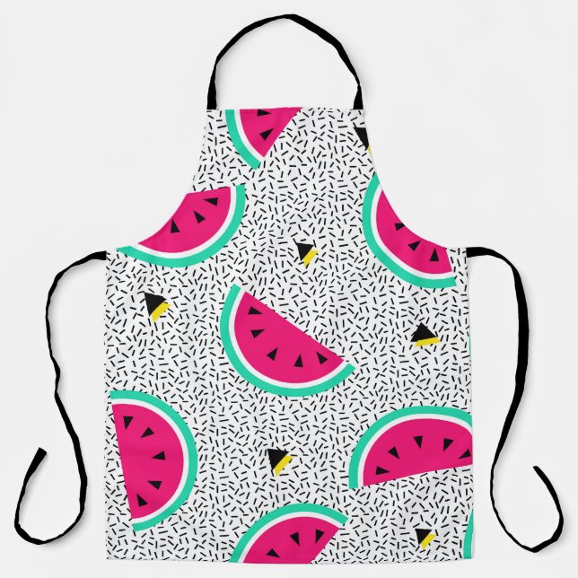 Watermelon triangles: retro summer texture. apron (Front)