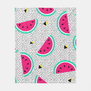 Watermelon triangles: retro summer texture. fleece blanket