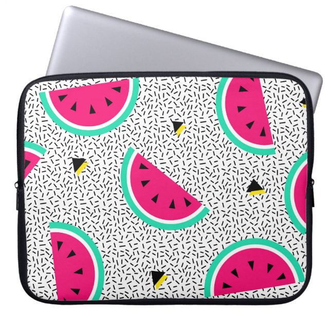 Watermelon triangles: retro summer texture. laptop sleeve (Front)