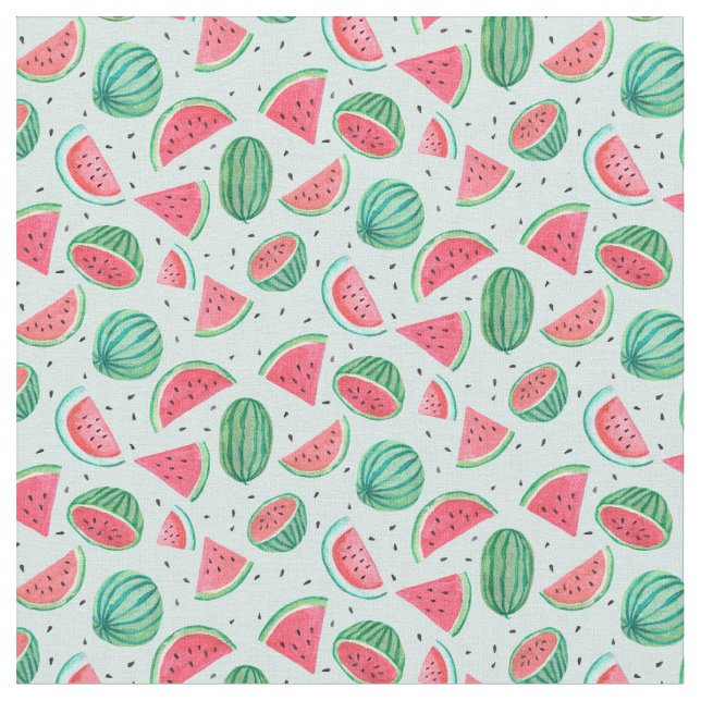 Watermelon | Tropical Fruit Summer | Fabric (Close Up)