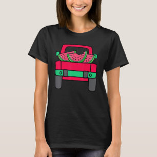 Watermelon Truck Summer Melon Fruit Slice Seeds T-Shirt
