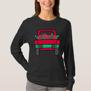 Watermelon Truck Summer Melon Fruit Slice Seeds T-Shirt