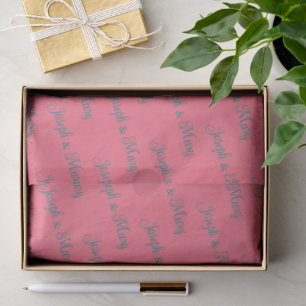 Watermelon & Vibrant Teal Script Summer Wedding Tissue Paper