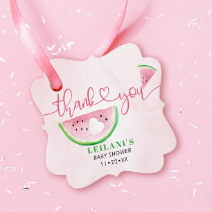 Watermelon Watercolor Baby Shower Thank You  Favour Tags