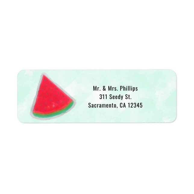 Watermelon Watercolor Birthday Party Invitation (Front)