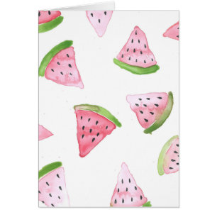 Watermelon Watercolor Print Greeting Card