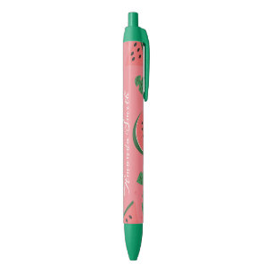 Watermelon Watermelon Fruit Pink Red Black Ink Pen