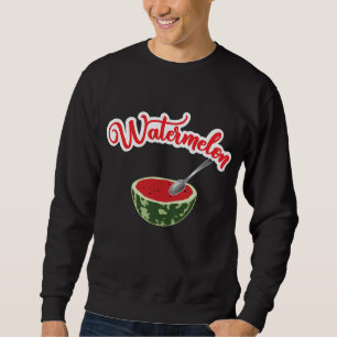 Watermelon - Watermelon Spoon Cute Fruit Sweatshirt
