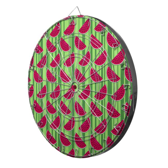 Watermelon Wedges Pattern Dartboard (Front Right)
