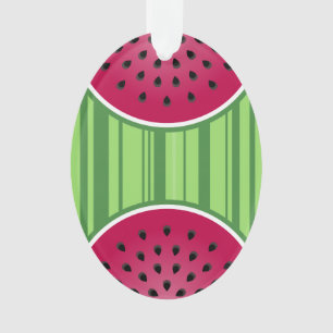 Watermelon Wedges Pattern Ornament