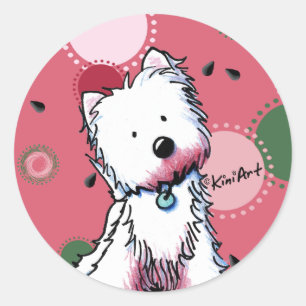 Watermelon Westie Stickers