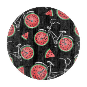 Watermelon wheel bicycles, summer pattern. cutting board