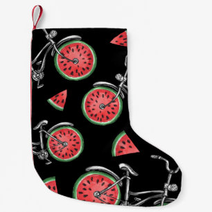 Watermelon wheel bicycles, summer pattern. small christmas stocking
