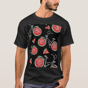 Watermelon wheel bicycles, summer pattern. T-Shirt