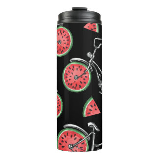 Watermelon wheel bicycles, summer pattern. thermal tumbler