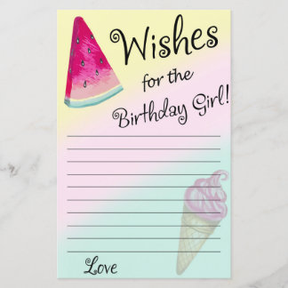 Watermelon Wishes for the birthday girl game