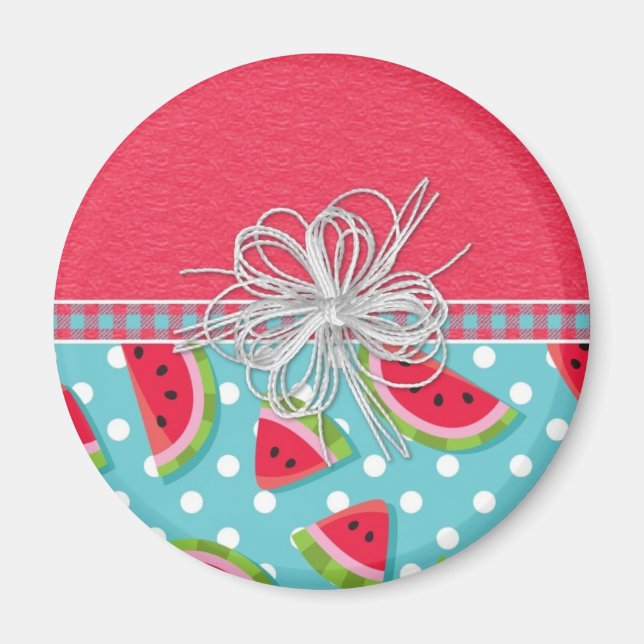 Watermelon with Bow Magnet (Front)