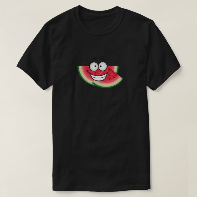 watermelon with funny face  T-Shirt (Design Front)