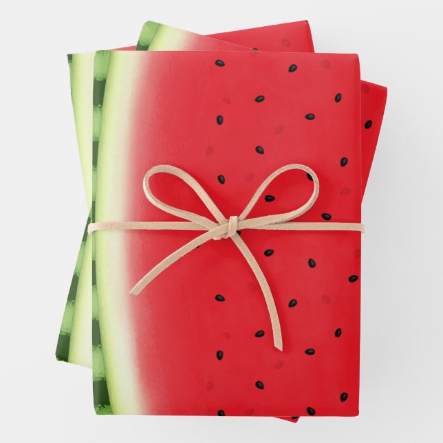 Watermelon with Rind Wrapping Paper Sheet (In situ)