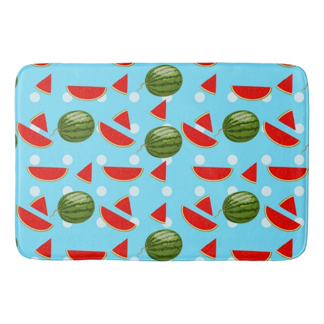 Watermelon With Slice Bath Mat (Front)