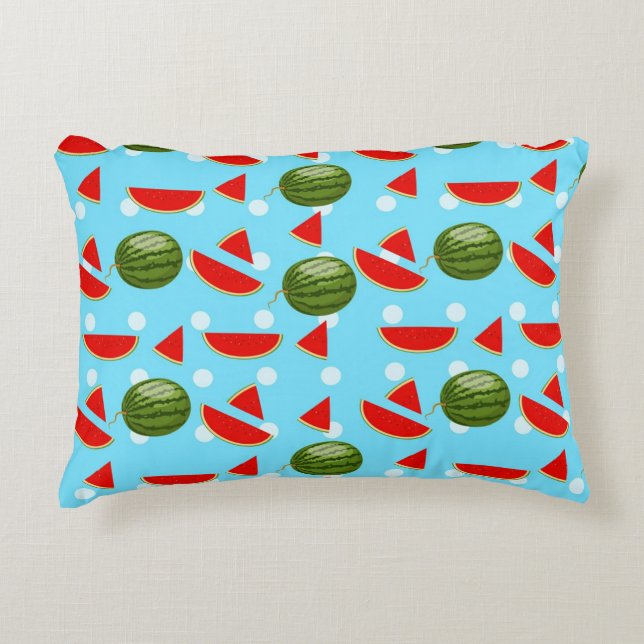 watermelon With Slice Decorative Cushion (Front)