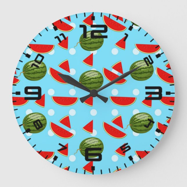 Watermelon With Slice Large Clock (Front)